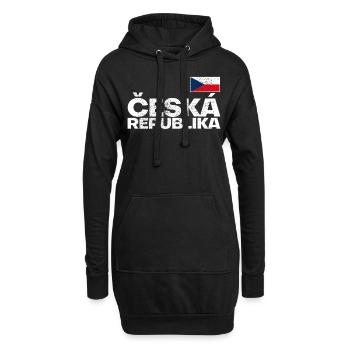 Tschechien - Hoodie-Kleid - Schwarz - Vorne