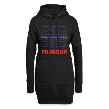 Parkour - Sweat-shirt à capuche long Femme - noir - Devant