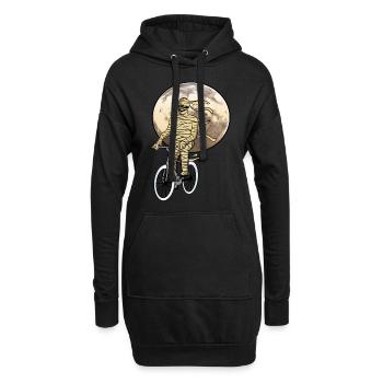 Momie Vélo Pleine Lune Espace Espace Halloween - Sweat-shirt à capuche long Femme - noir - Devant