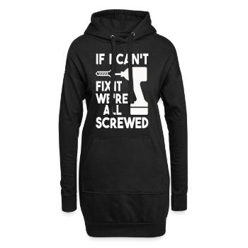 Artisans réparation bricolage technicien cadeau - Sweat-shirt à capuche long Femme - noir - Devant