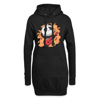Panda à bascule mignon Panda Kawaii - Sweat-shirt à capuche long Femme - noir - Devant