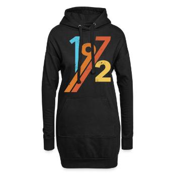 1972 Geburtstag - Hoodie-Kleid - Schwarz - Vorne