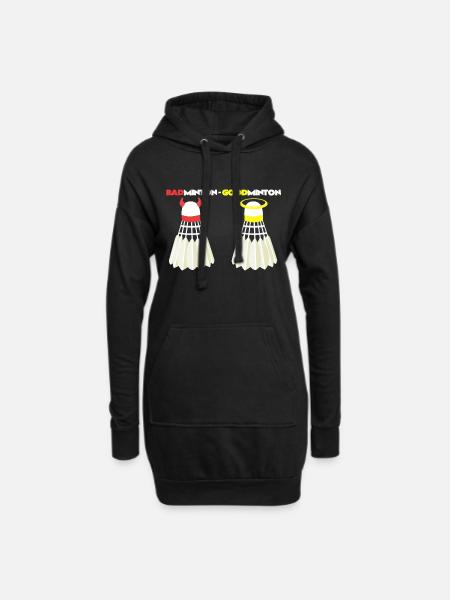 Badminton goodminton - Sweat-shirt à capuche long Femme - noir