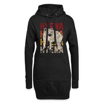 Hyène | rétro - Sweat-shirt à capuche long Femme - noir - Devant