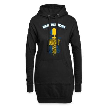 Schweden schwedische Wurzeln - Hoodie-Kleid - Schwarz - Vorne
