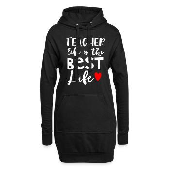 Lehrer Geschenk Bildung Schule Sprüche Lehramt - Hoodie-Kleid - Schwarz - Vorne