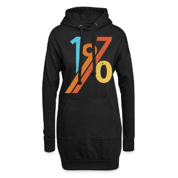 1970 - Hoodie-Kleid - Schwarz - Vorne