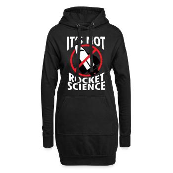 Rakete - Wissenschaft- Rocket science - Geschenk - Hoodie-Kleid - Schwarz - Vorne