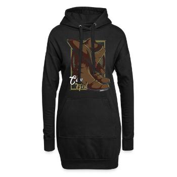 Wilder Westen - Hoodie-Kleid - Schwarz - Vorne