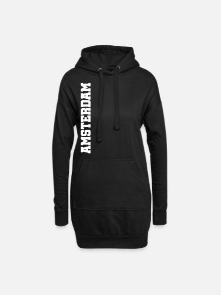 Amsterdam Amsterdam Amsterdam - Hoodie-Kleid - Schwarz