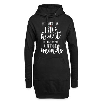 Lehrer Geschenk Bildung Schule Sprüche Lehramt - Hoodie-Kleid - Schwarz - Vorne