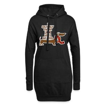 Happy Dog Dog T-Shirt - Idée cadeau pour enfants - Sweat-shirt à capuche long Femme - noir - Devant