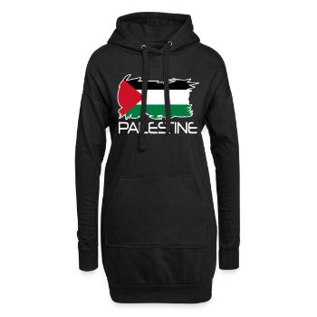 Indépendance du drapeau palestinien - Sweat-shirt à capuche long Femme - noir - Devant