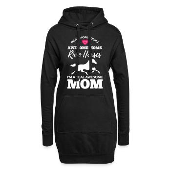 Real Moms Quilt Awesome Moms Ride Horses Quilting - Sweat-shirt à capuche long Femme - noir - Devant