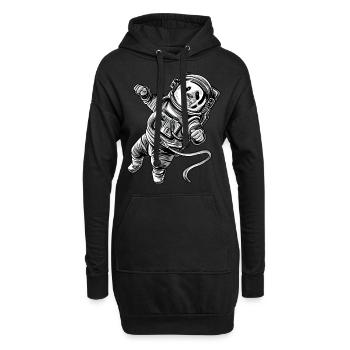 Astronaut Panda im Weltraum Panda Bear Astropanda - Hoodie-Kleid - Schwarz - Vorne