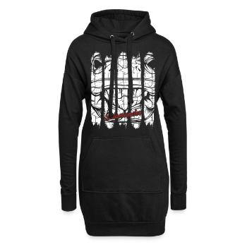 salamander - Hoodie Dress - black - Front