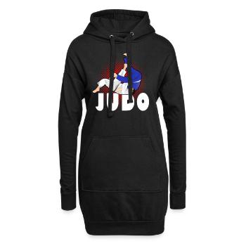 Judo - Sweat-shirt à capuche long Femme - noir - Devant