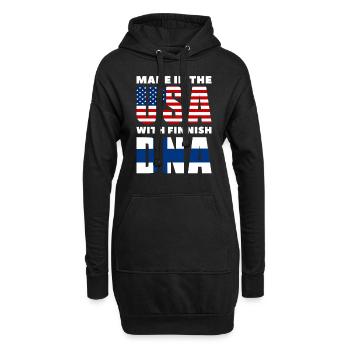 Etats-Unis Finlande - Sweat-shirt à capuche long Femme - noir - Devant