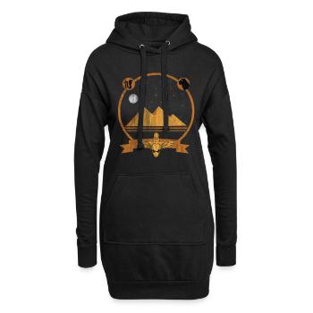 Ägypten Pyramiden - Hoodie-Kleid - Schwarz - Vorne