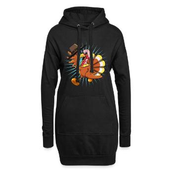 Thanksgiving cadeau animal de remerciement - Sweat-shirt à capuche long Femme - noir - Devant