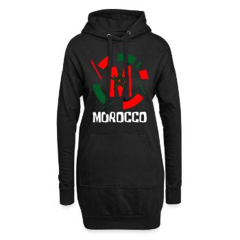 Maroc - Sweat-shirt à capuche long Femme - noir - Devant