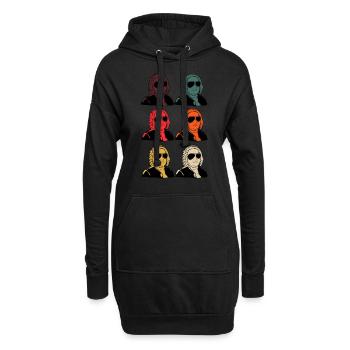 Johann Sebastian Bach - Sweat-shirt à capuche long Femme - noir - Devant