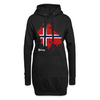 Norwegen - Hoodie-Kleid - Schwarz - Vorne