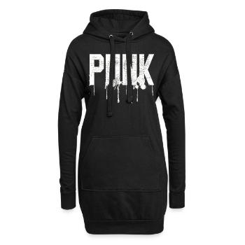 Punk - Hoodie-Kleid - Schwarz - Vorne