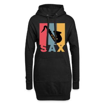 SAXOPHONIST - Sax - Hoodie-Kleid - Schwarz - Vorne