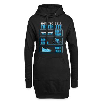 Triathlon - Sweat-shirt à capuche long Femme - noir - Devant