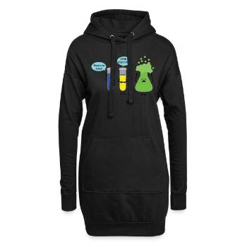 Überreaktion Funny Design - Hoodie-Kleid - Schwarz - Vorne