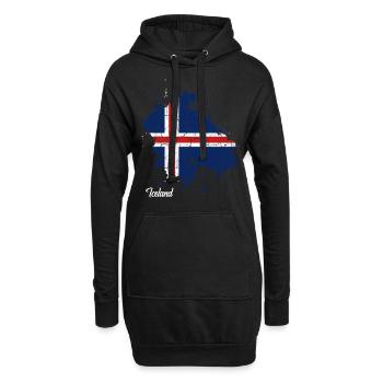 Island - Hoodie-Kleid - Schwarz - Vorne
