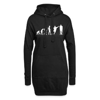 Evolution Fußball gebrochen Verletzung Geschenk - Hoodie-Kleid - Schwarz - Vorne