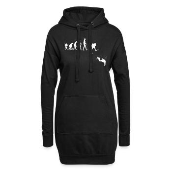 Evolution of Man Scuba Diving - Hoodie Dress - black - Front