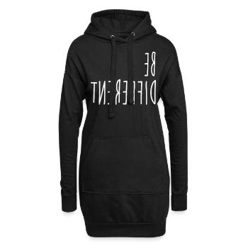 BE DIFFERENT CHEMISE - Sweat-shirt à capuche long Femme - noir - Devant