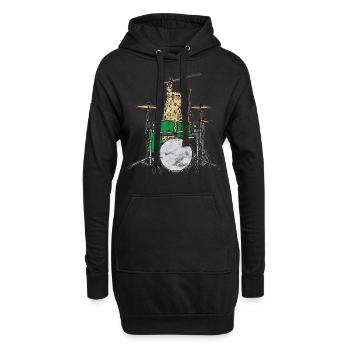 drummer - Hoodie Dress - black - Front