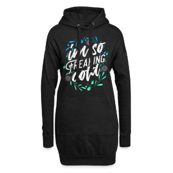 Cadeau de vacances d'hiver par temps froid - Sweat-shirt à capuche long Femme - noir - Devant