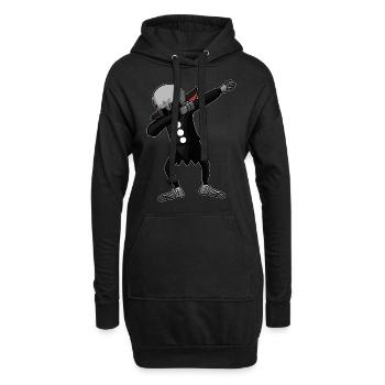 Halloween Dabbing Skeleton - Hoodie Dress - black - Front