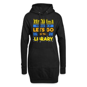 Vous m’avez eu à la bibliothèque Lire livre Bookworm - Sweat-shirt à capuche long Femme - noir - Devant