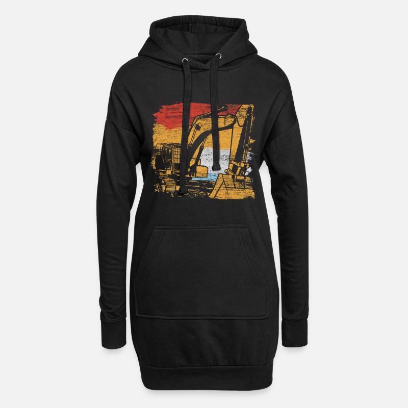 Bagger - Hoodie-Kleid - Schwarz