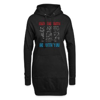 Mathematik Mathe rechnen Zahlen Algebra Formel - Hoodie-Kleid - Schwarz - Vorne