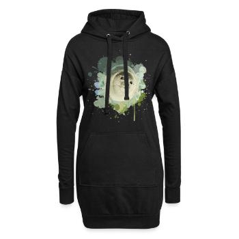 Phoque phoque loup de mer morse animal - Sweat-shirt à capuche long Femme - noir - Devant