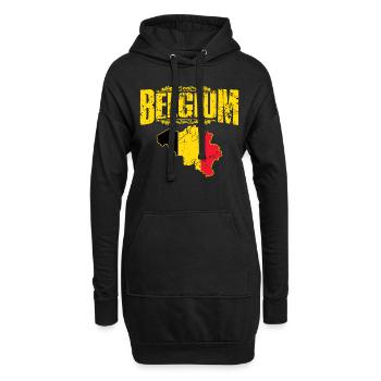 belgien - Hoodie-Kleid - Schwarz - Vorne
