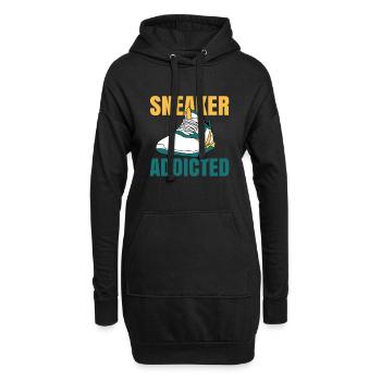 Baskets chaussures addict cadeau de sport - Sweat-shirt à capuche long Femme - noir - Devant