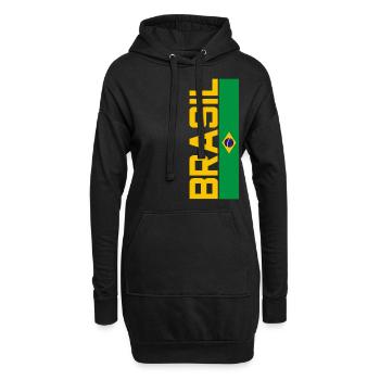 Maillot Brésil rétro - Sweat-shirt à capuche long Femme - noir - Devant