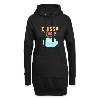 CLASSY, SASSY and a bit SMARTassy - Hoodie-Kleid - Schwarz - Vorne