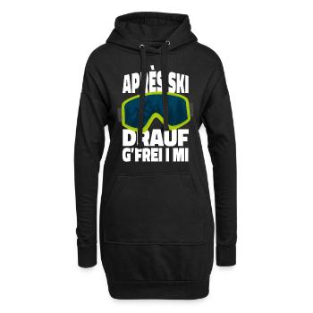 Cadeau de sports d'hiver après-ski - Sweat-shirt à capuche long Femme - noir - Devant