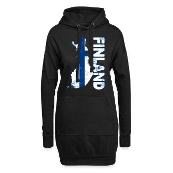 Finland Land und Länder - Hoodie-Kleid - Schwarz - Vorne