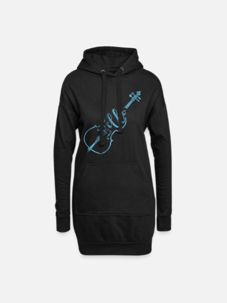 Cello Komponist - Hoodie-Kleid - Schwarz