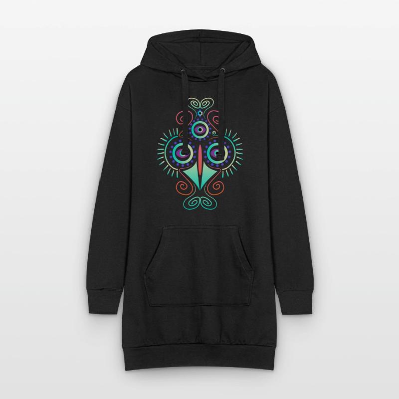 Psychedelics bird pattern gift idea Hoodie Dress